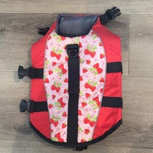 Red Strawberry Dog Life Jacket